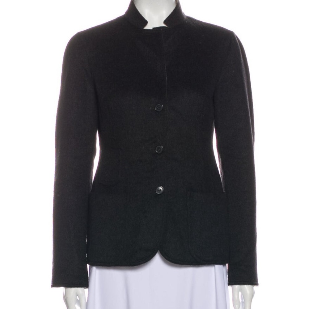 Akris Women's charcoal and tan reversible blazer